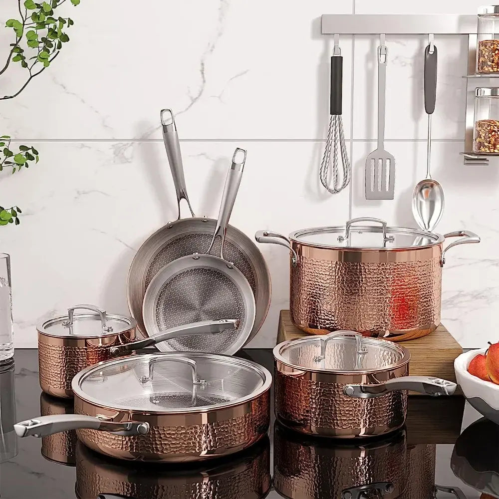 Stainless Steel Hammered Kitchen Cookware