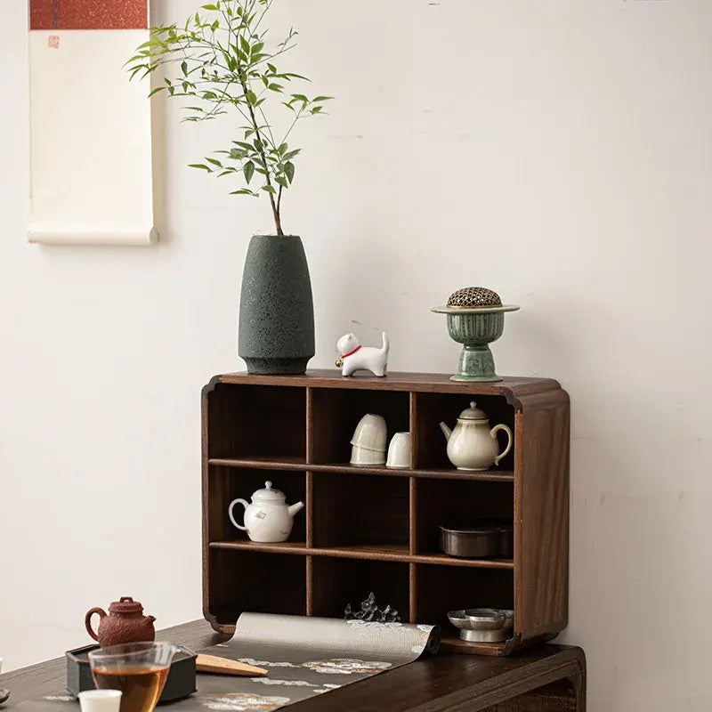 Walnut Wall Antique Shelf Display