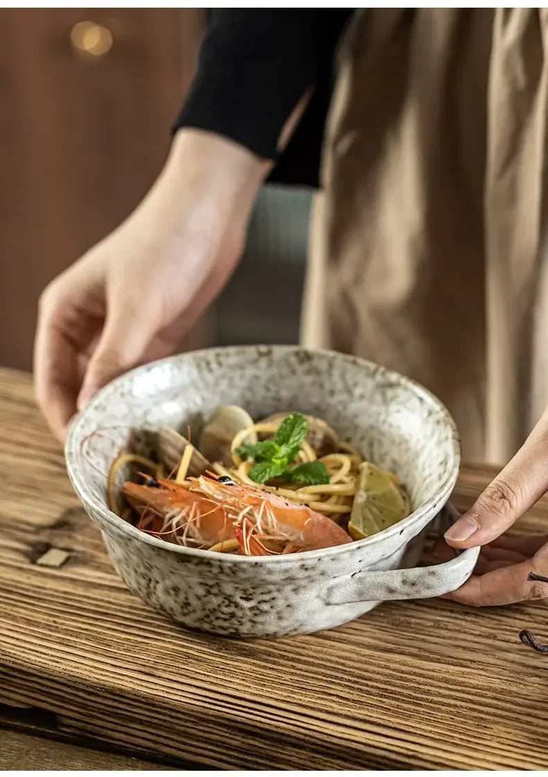 Retro Ceramic Noodle Bowl