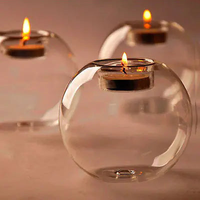 Glass Globe Candlestick